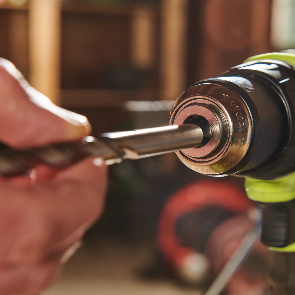 Ryobi 18V ONE+ Hammer Drill Kit - 2Ah & 4Ah Batteries - 13mm Chuck - 7-Piece Bit Set - Image 5
