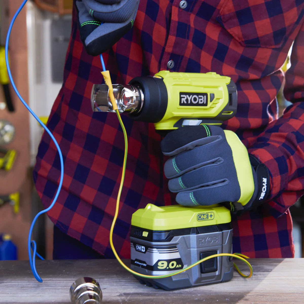 Ryobi 18V ONE+ Heat Gun Skin Only - Compact - 460°C - 4 Nozzles - LED Worklight - Image 2