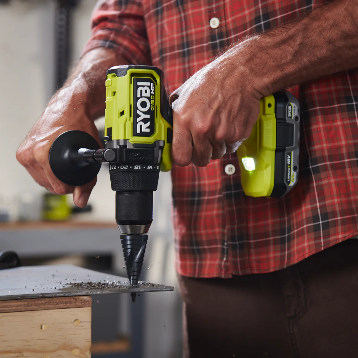 Ryobi 18V ONE+ HP Brushless High Torque Hammer Drill Tool Only - 110Nm Torque - Compact Design - Image 4