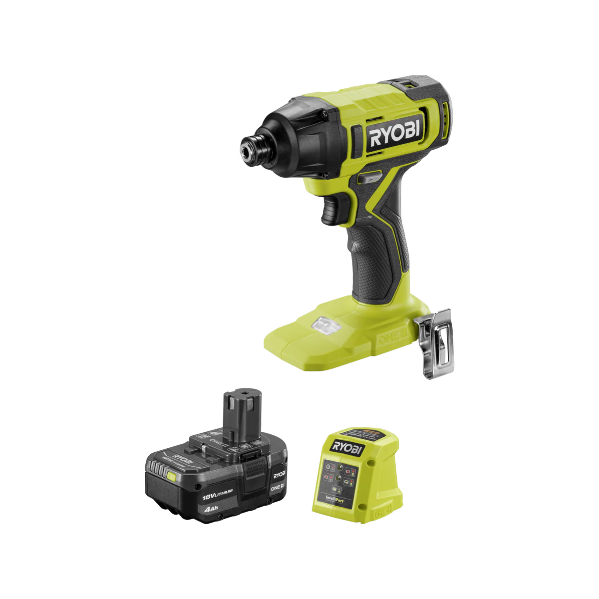 Ryobi 18V ONE+ Impact Driver All Rounder Kit R18ID24 - 4.0Ah Battery - 1.5A Charger - High Torque - LED Light - Quick-Change Collet