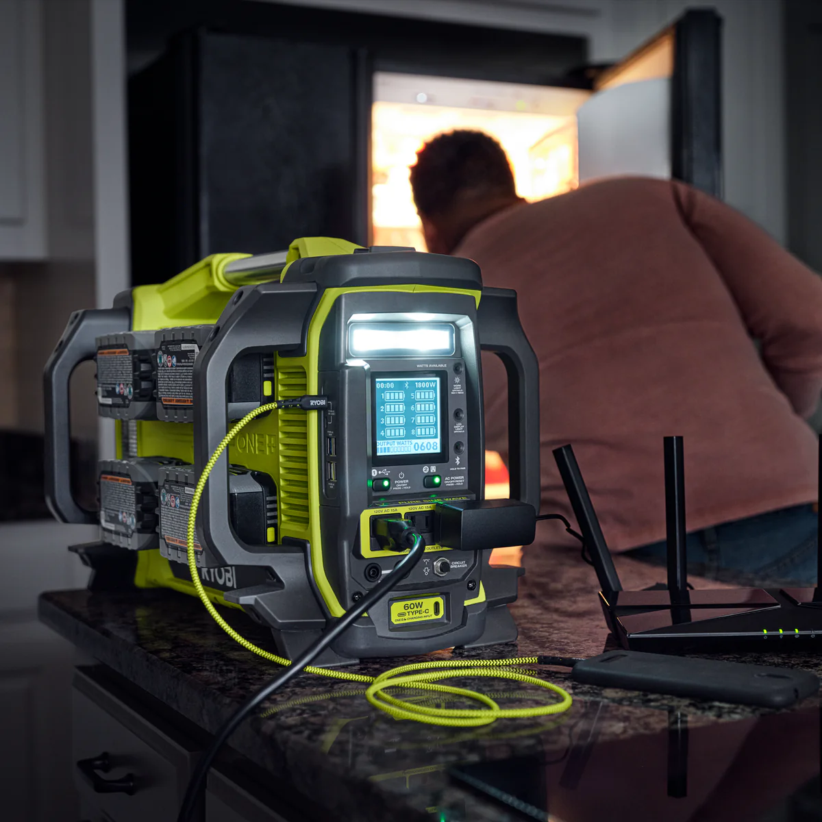 Ryobi 18V ONE+ Powerstation 1800W - Portable Power Source - 300mm x 340mm x 480mm - Image 5