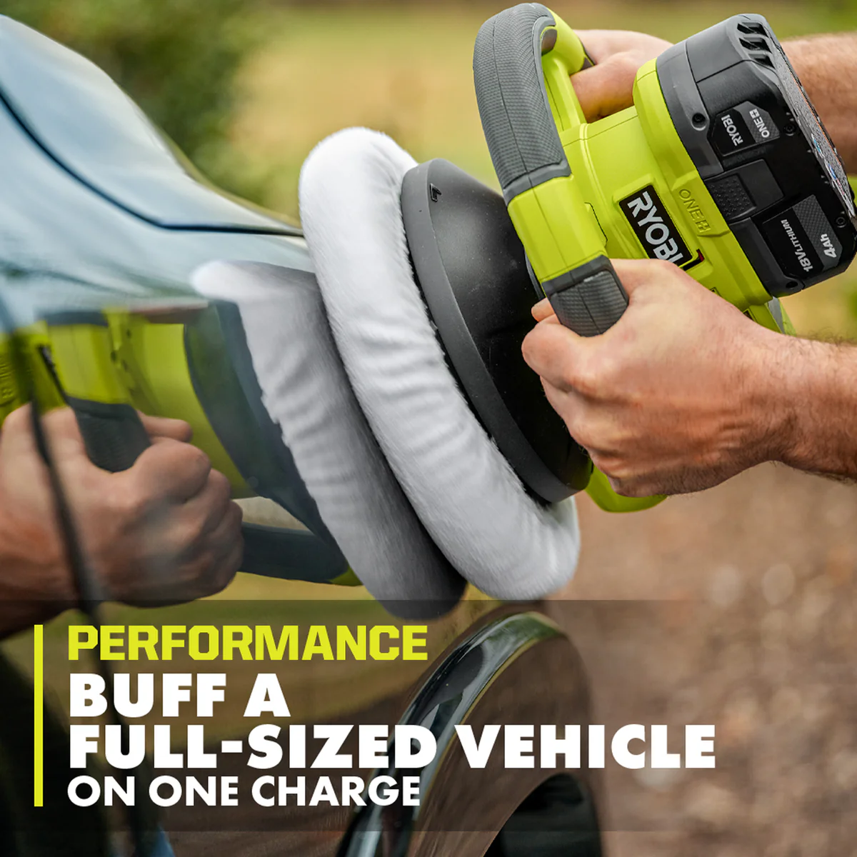 Ryobi 18V One Random Orbital Buffer Polisher - 250mm - 10” - Tool Only - 5-Speed - Ergonomic Handle - Image 5