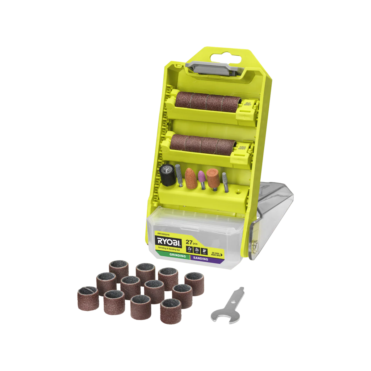Ryobi 27 Piece Grinding and Sanding Set - 38mm x 1mm x 38mm - Durable Tools - Image 2
