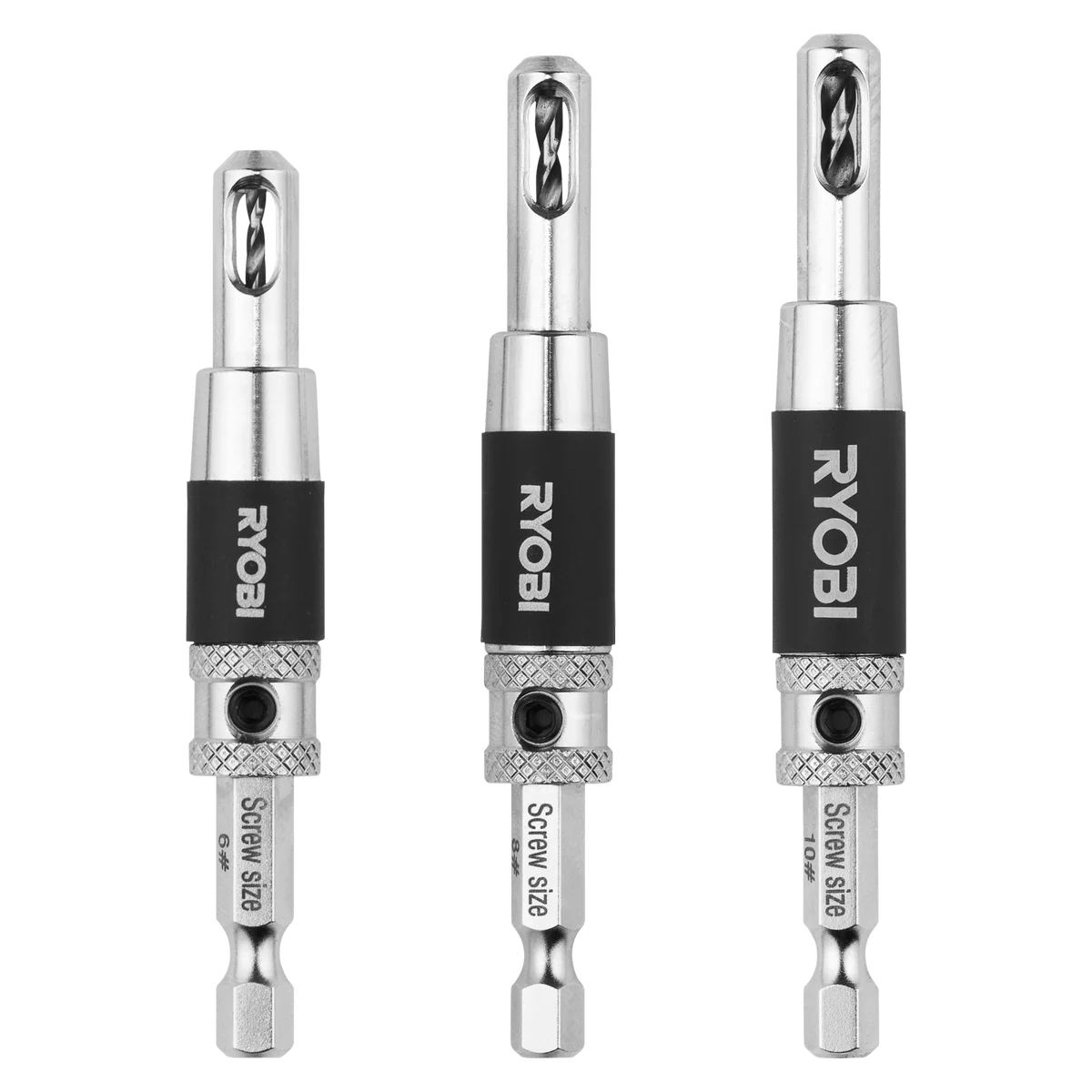 Ryobi 3 Piece Door Hinge Drill Bit Set - 5/64” 7/64” 9/64” - Self-Centring - Image 3