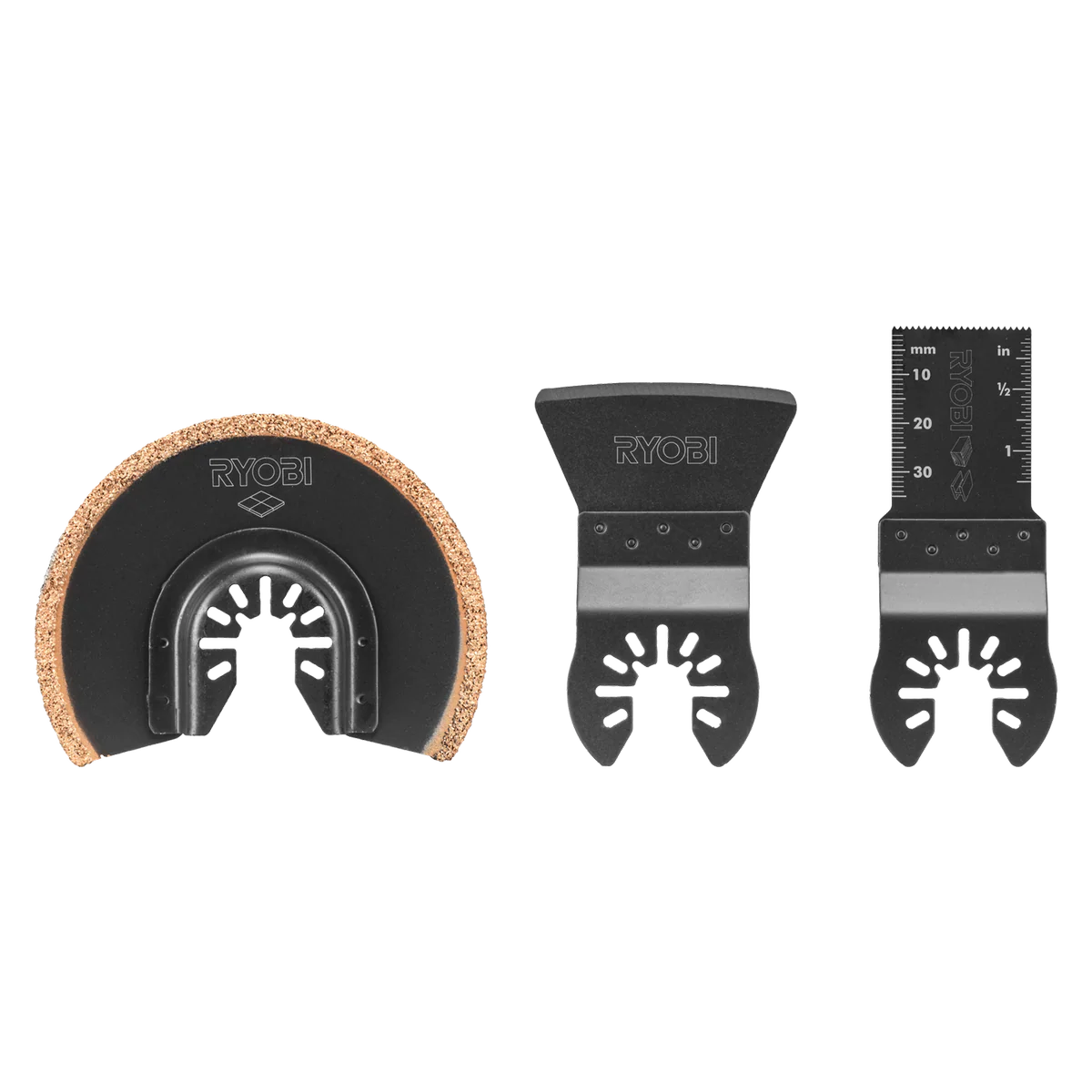 Ryobi 3 Piece Multi Tool Tile Blade Set - 91mm Grout Removal Blade - Versatile Cutting - Image 3