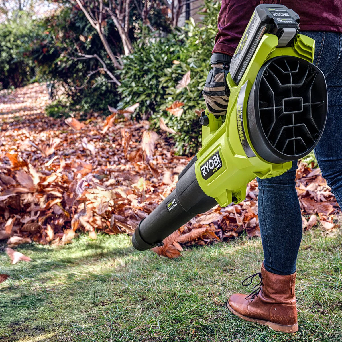 Ryobi 36V HP Brushless Jet Blower 600CFM 4.0Ah Kit - Efficient Leaf Removal - Image 5