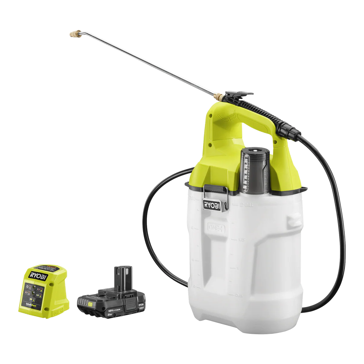 Ryobi 7.5L Garden Sprayer Kit - 18V ONE+ Battery & Charger - Pest Control