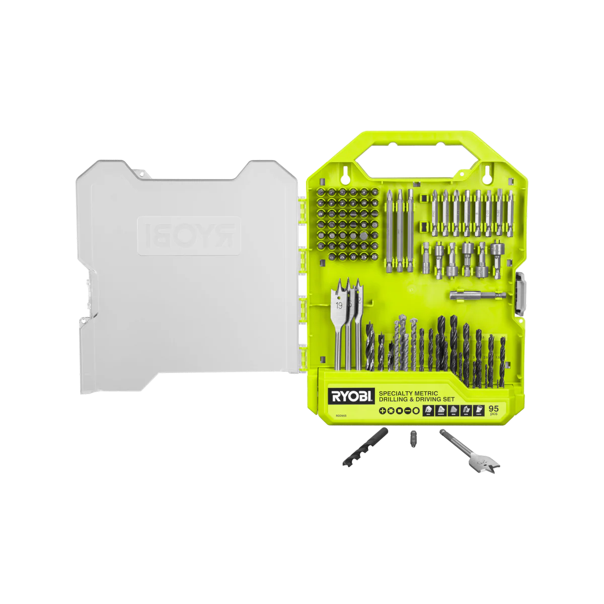 Ryobi 95 Piece Specialty Metric Drill and Drive Set - 251mm x 320mm - Versatile Bits - Image 2