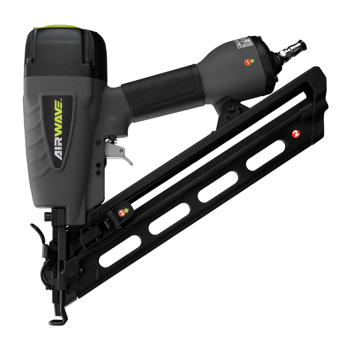 Ryobi Airwave DA Series Air Brad Nailer - 15 Gauge - 32-64 mm - Grey/Black - Image 2