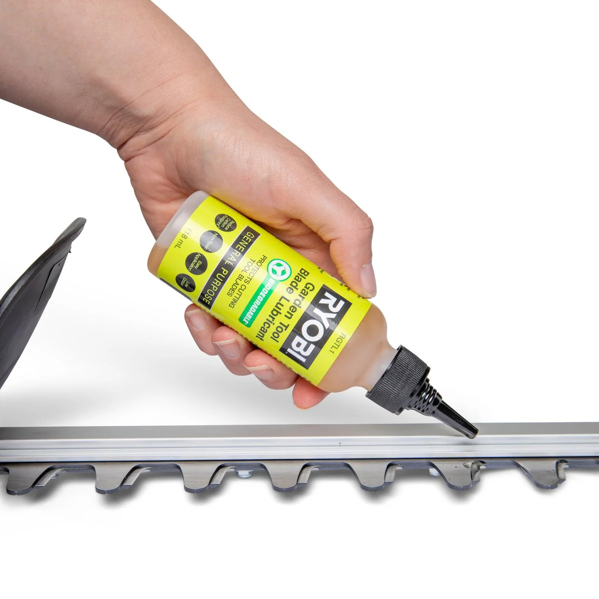 Ryobi Biodegradable Garden Tool Blade Lubricant - 118ml - Reduces Friction - Image 3