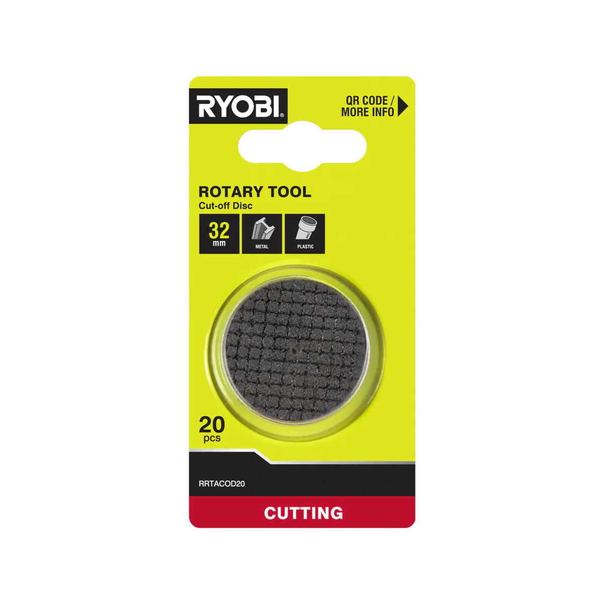 Ryobi Cutting Disc 20 Pack - 32mm - Metal & Plastic - Precision Cutting
