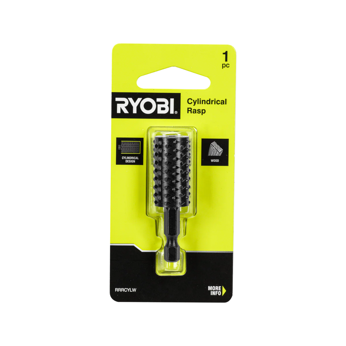 Ryobi Cylindrical Wood Rasp - 55mm - Carving & Shaping Tool