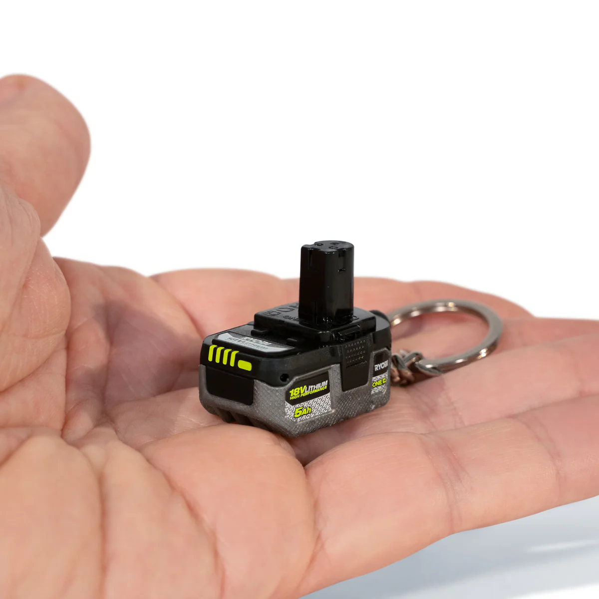 Ryobi Mini S Battery Keyring - 21mm x 41mm x 27mm - 100% Recycled Plastic - Image 3