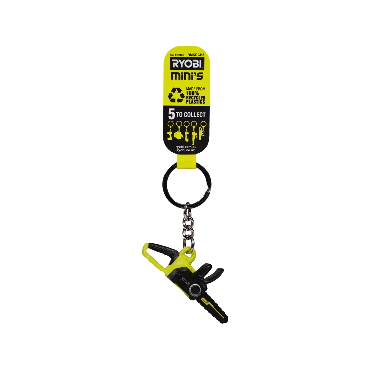 Ryobi Mini S Chainsaw Keyring - Collectible Replica - 58mm x 73mm