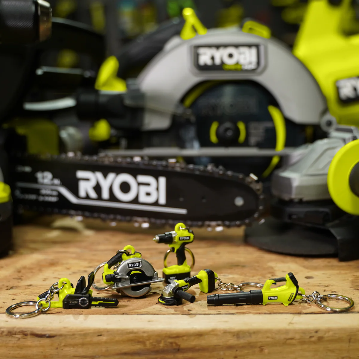 Ryobi Mini S Chainsaw Keyring - Collectible Replica - 58mm x 73mm - Image 5