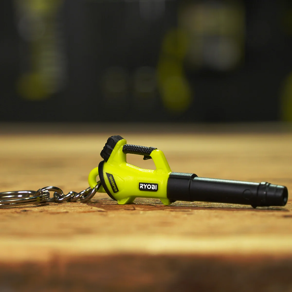 Ryobi Mini S Leaf Blower Keyring - 22mm x 113mm - 100% Recycled Plastics - Image 2