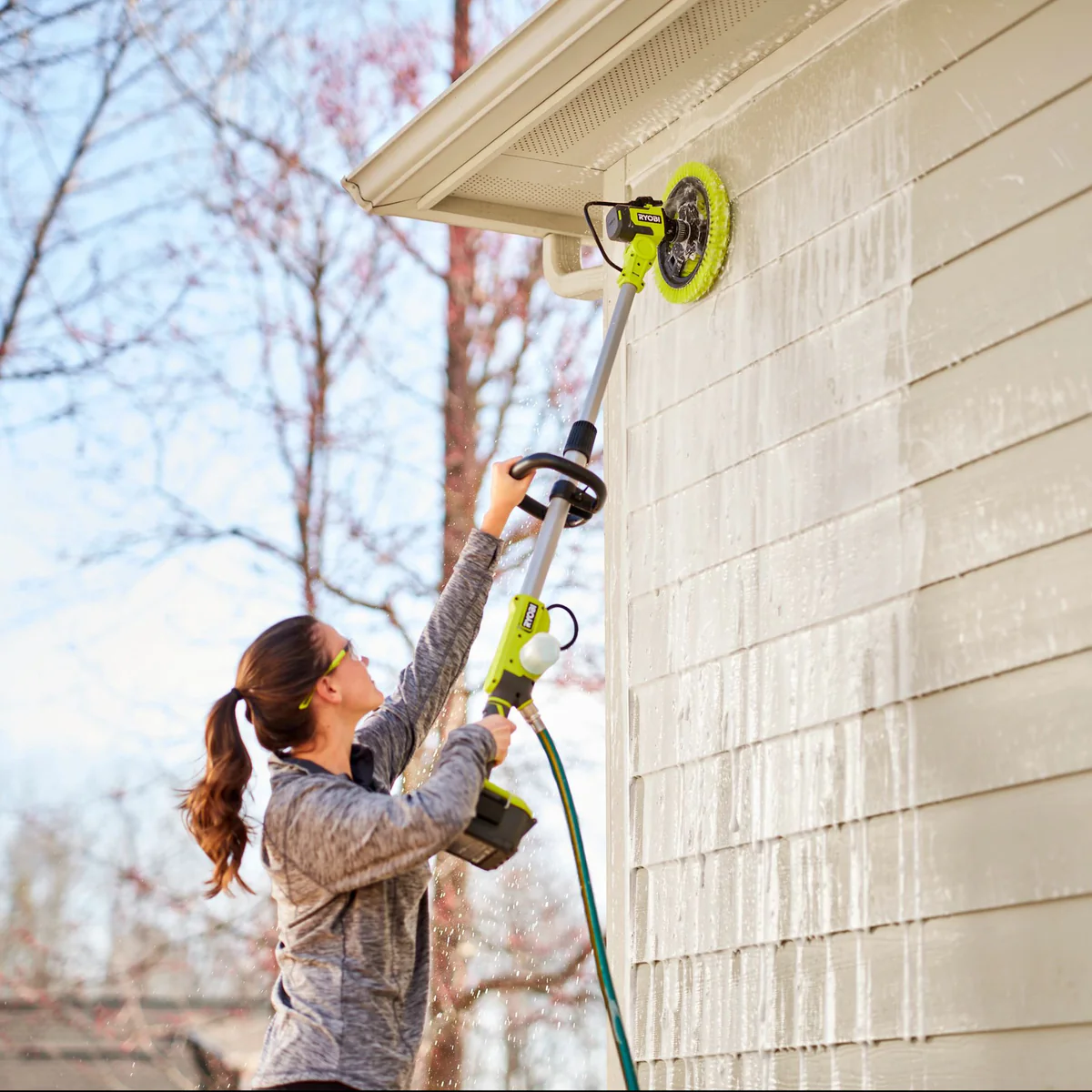 Ryobi Power Scrubber Brush - 280mm Medium Bristle - Effective Stain Removal - Image 5