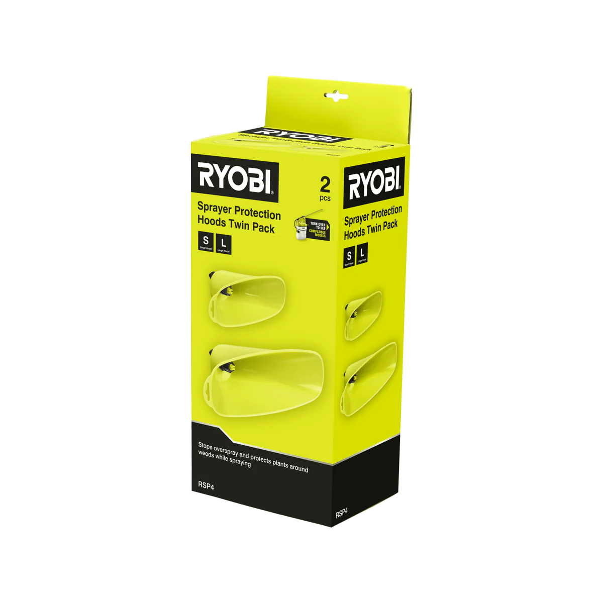 Ryobi Protection Hoods 2 Pack - Large & Small - 375mm x 185mm x 130mm - Prevents Overspray - Image 2