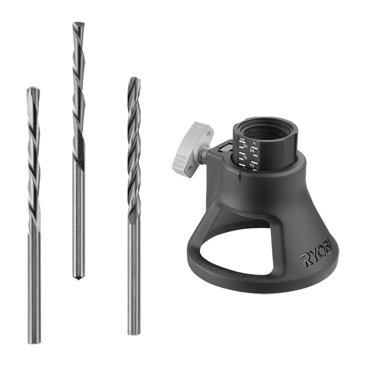 Ryobi Rotary Multi Material Cutting Set - 4 Pieces - 3.2mm Bits - Adjustable Depth