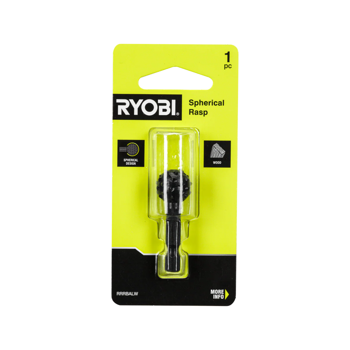 Ryobi Spherical Wood Rasp - 45mm x 15mm - Precision Carving Tool