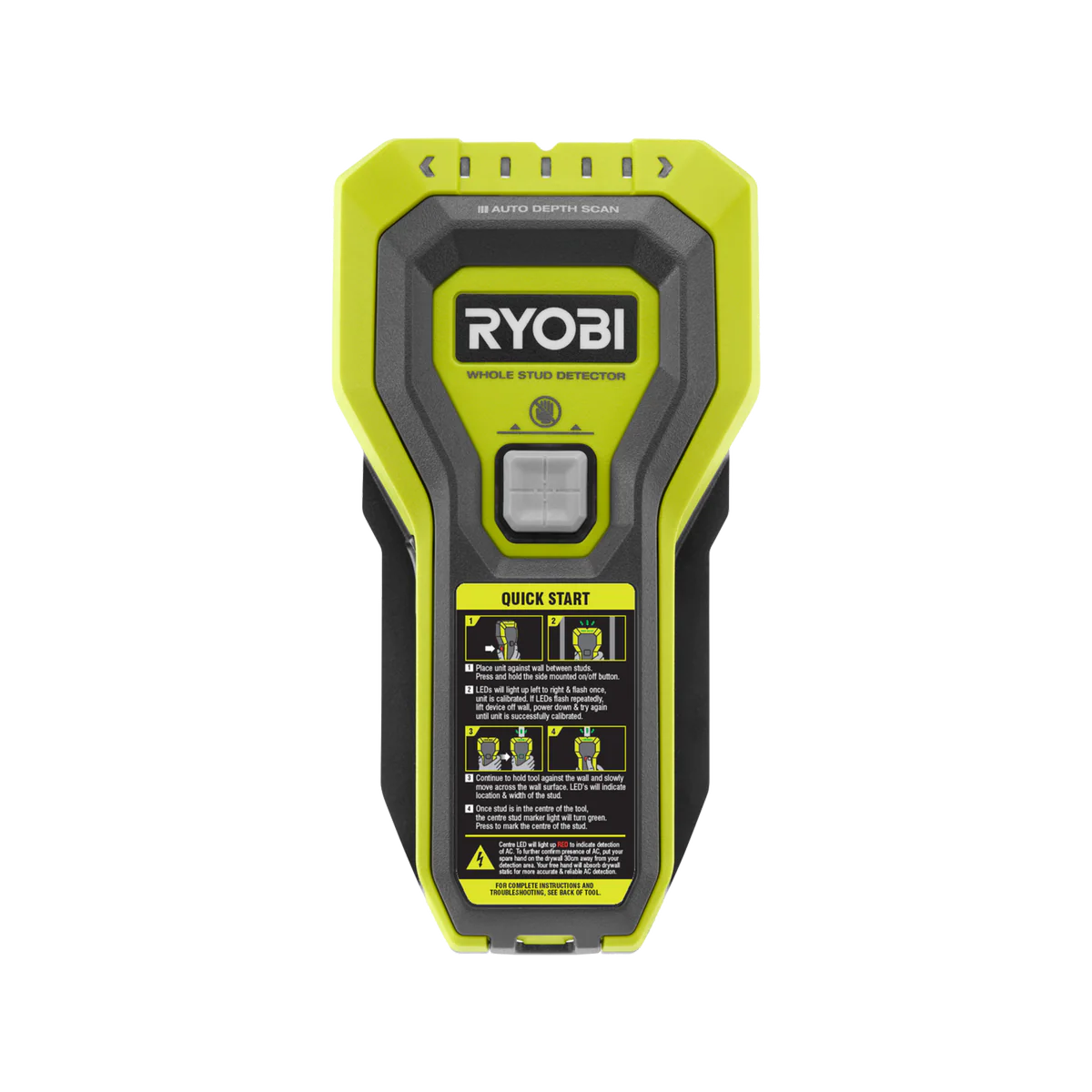 Ryobi Stud Finder RYSF5003 - Detects Timber, Metal & Wires - 38mm Deep