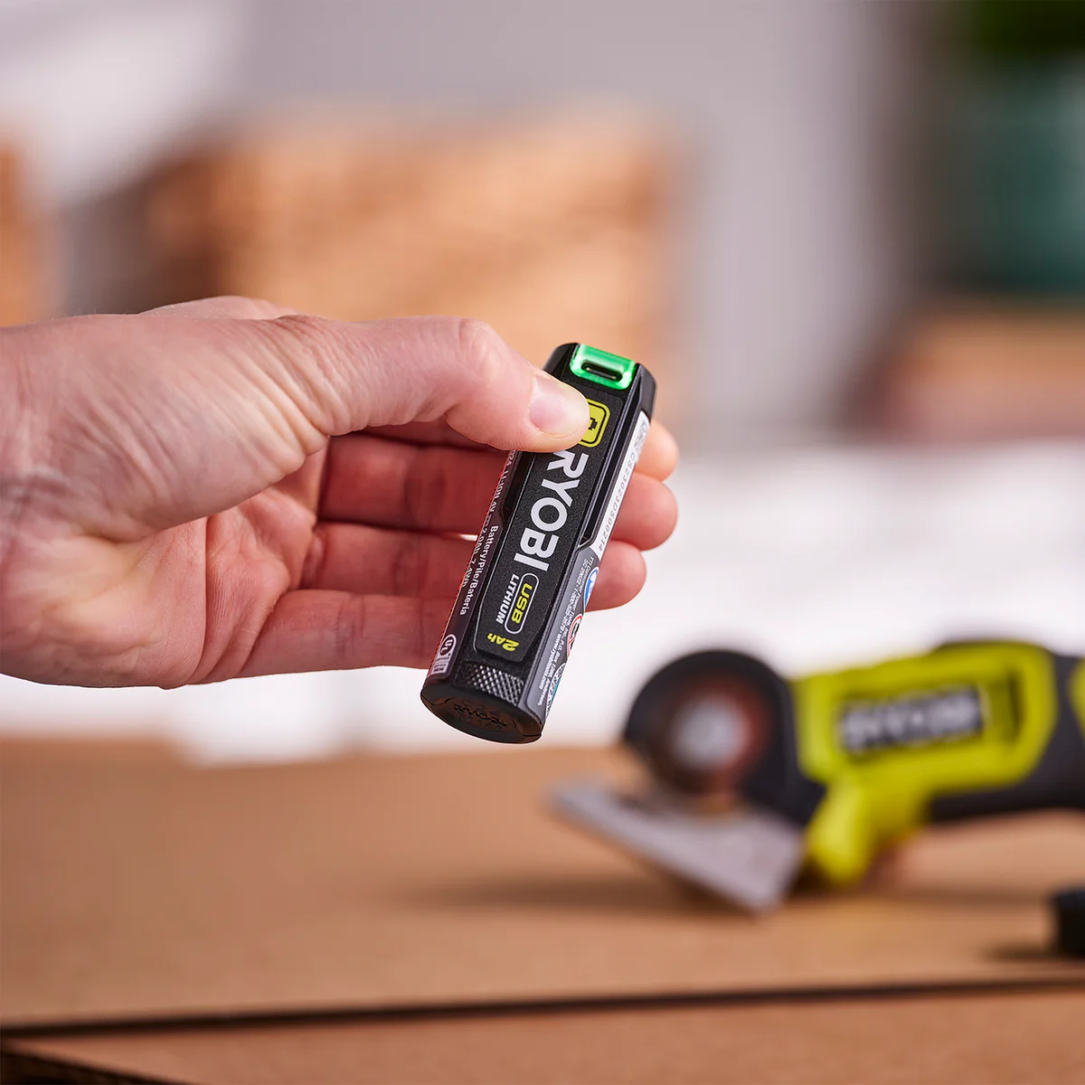 Ryobi USB Lithium 2Ah Battery Power Bank - Compact Portable Charger - LED Gauge - Image 3