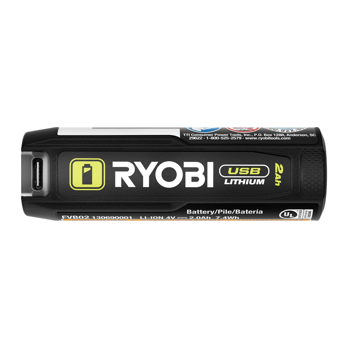 Ryobi USB Lithium 2Ah Battery Power Bank - Compact Portable Charger - LED Gauge - Image 5