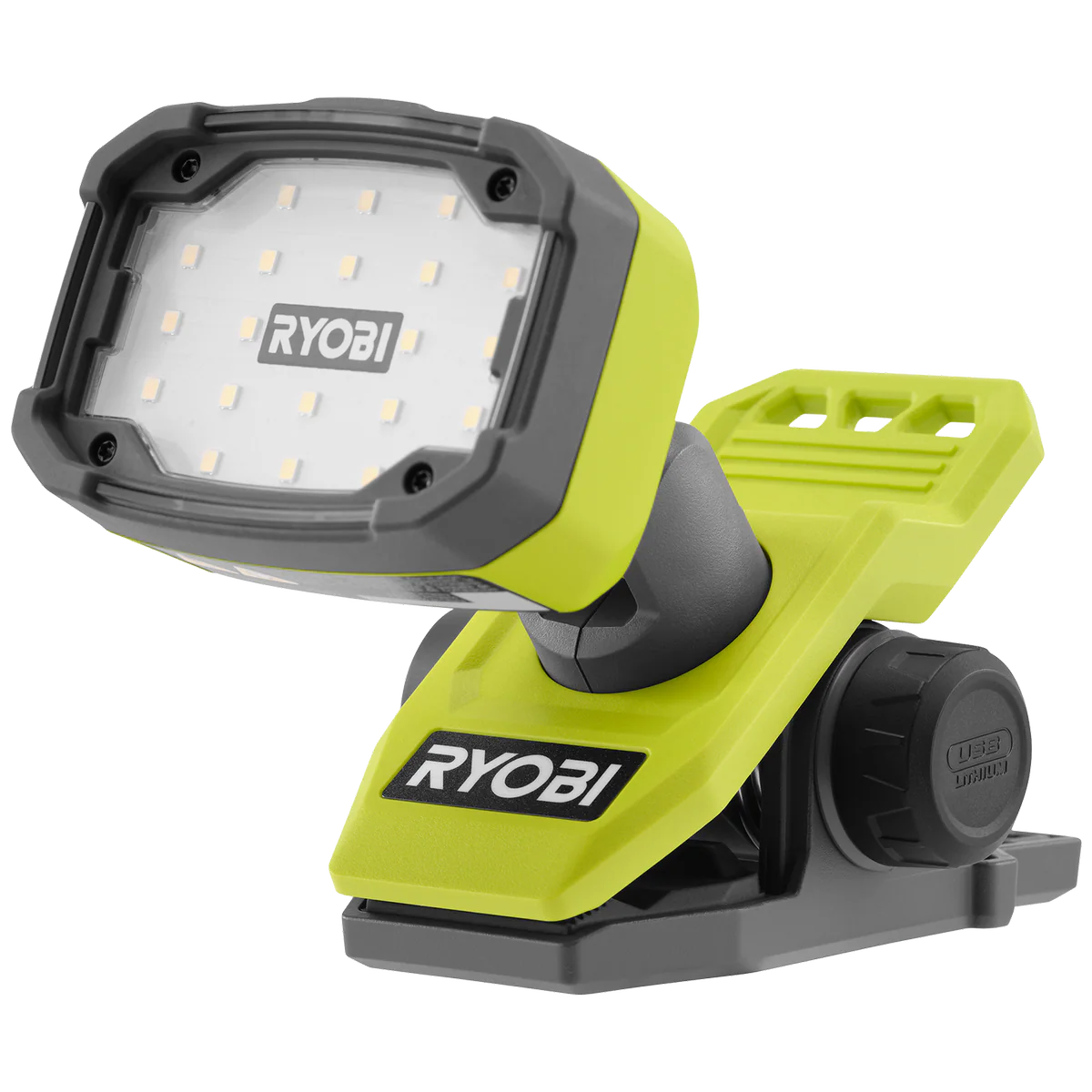 Ryobi USB Lithium Magnetic Clamp Light 2Ah Kit - 1000 Lumens - IP54