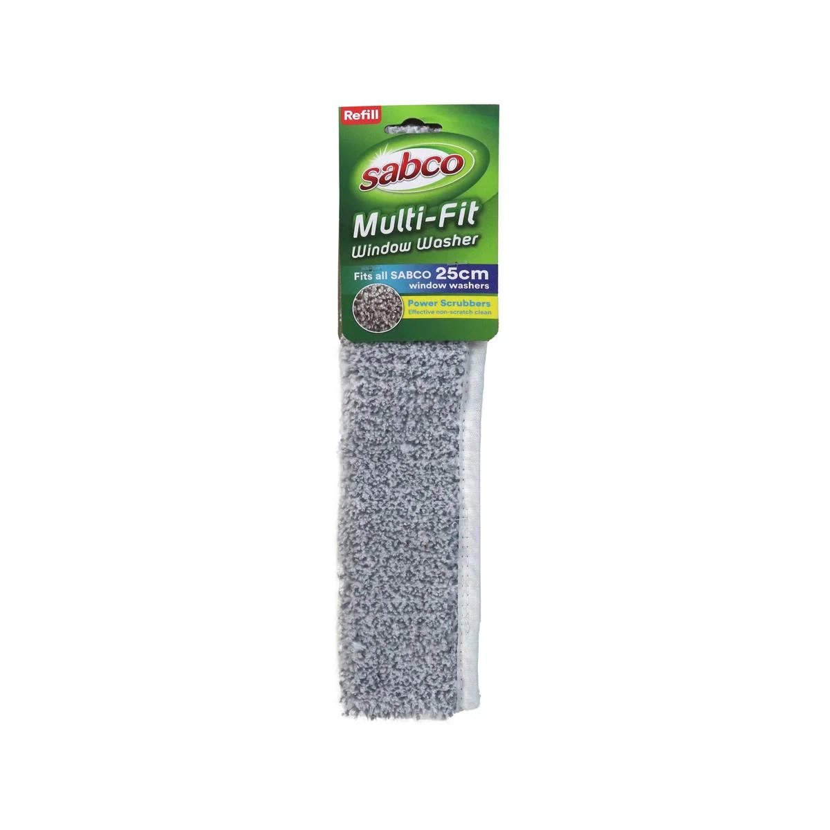 Sabco 25cm Multi Fit Window Washer Refill - Blue - Non-Scratch Microfibre