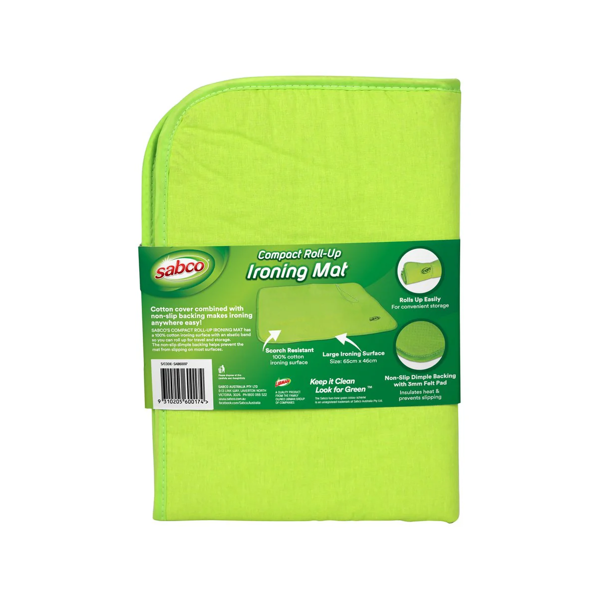 Sabco Compact Ironing Mat - Portable Ironing Surface 65cm x 46cm - Lightweight - Image 2