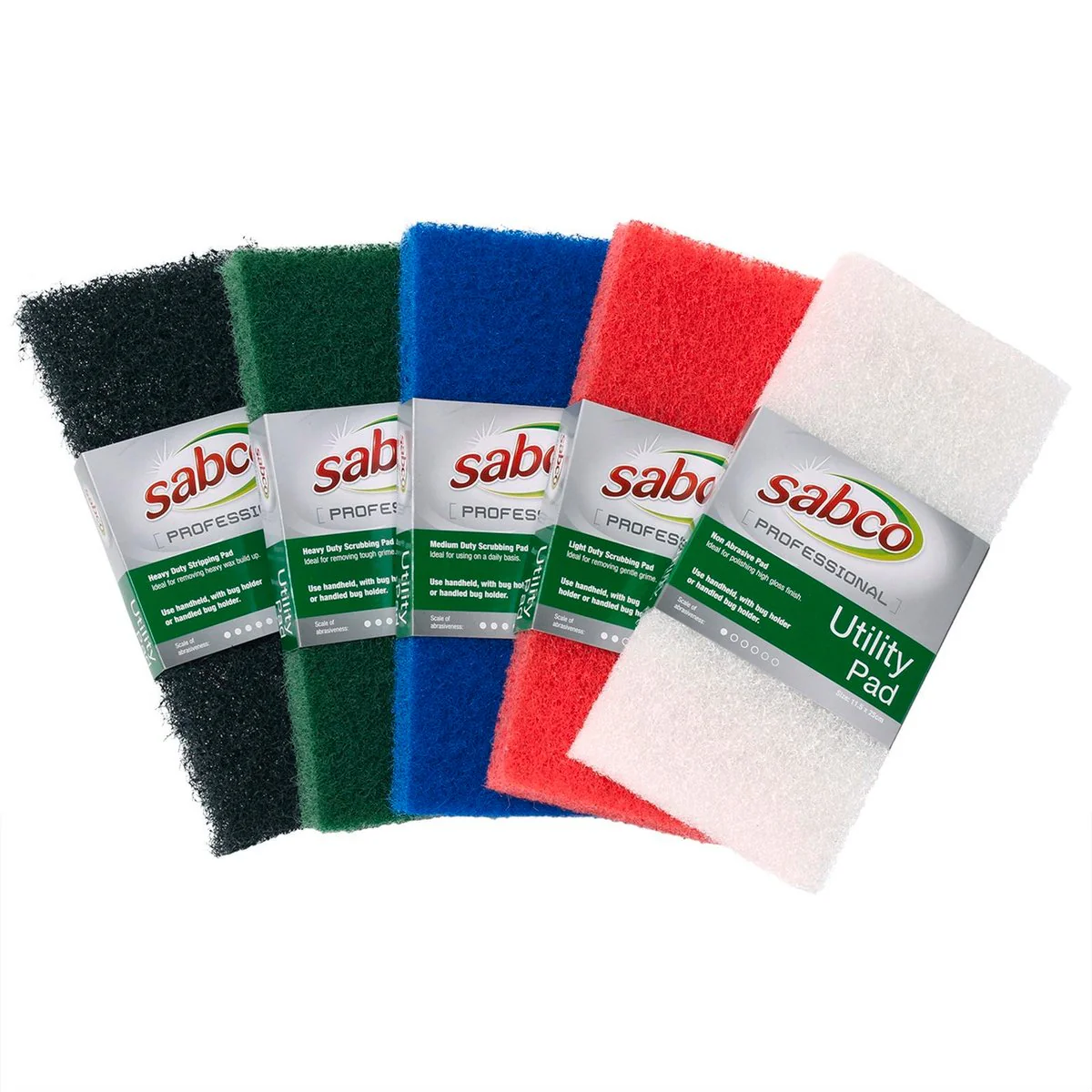 Sabco Professional Utility Pad - 11.5 x 25cm - Chemical Fibre - Heavy Duty - Image 3