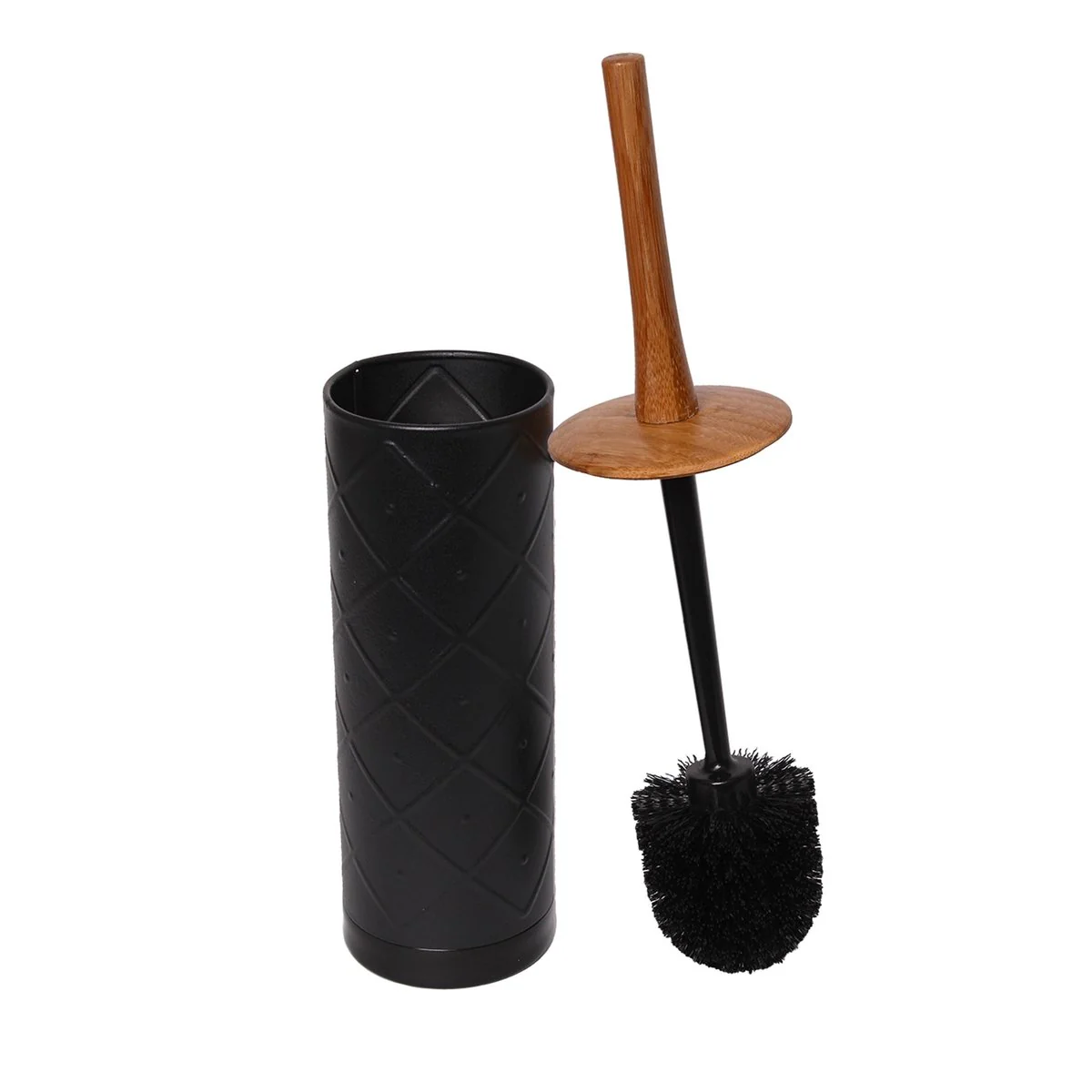 Sabco Toilet Set - 95mm x 400mm - Black - Bamboo - Removable Base - Image 2