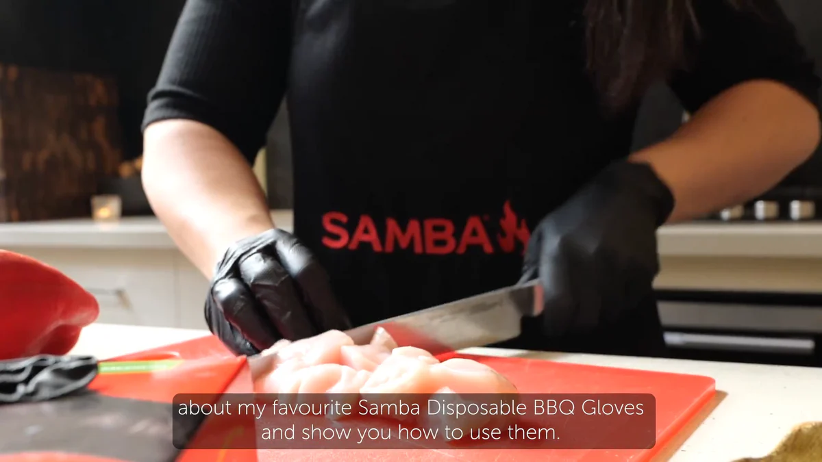 Samba Large Disposable BBQ Gloves - 50 Pack - Nitrile - Puncture Resistant - Enhanced Grip - Image 5