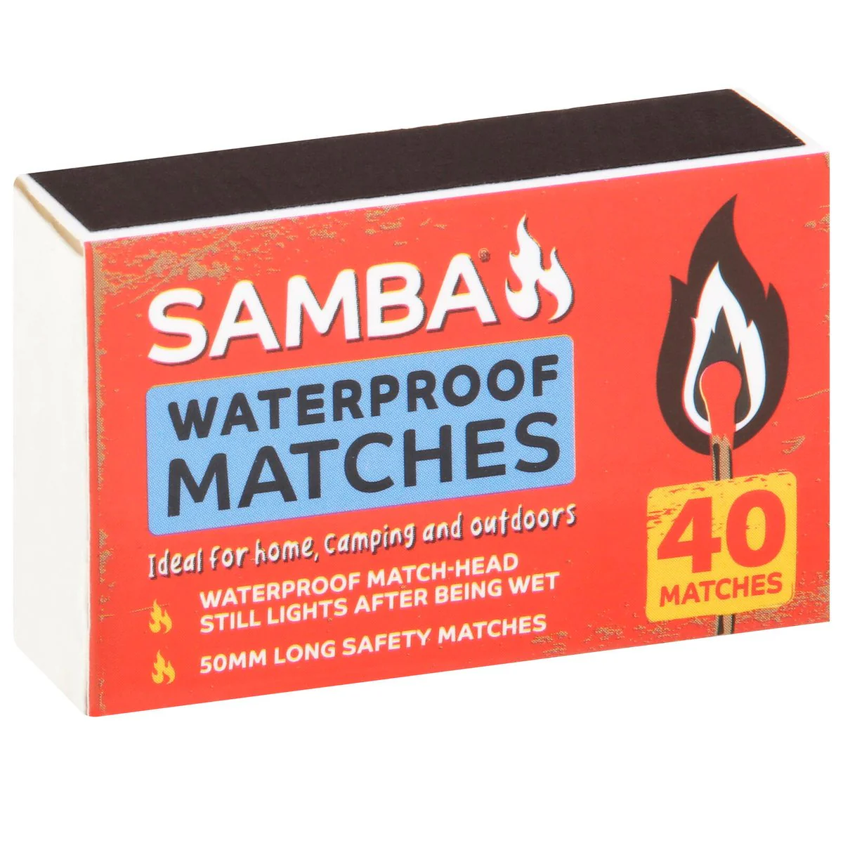 Samba Waterproof Matches 10 Pack - 50mm Long - Reliable Ignition Outdoors - Image 4