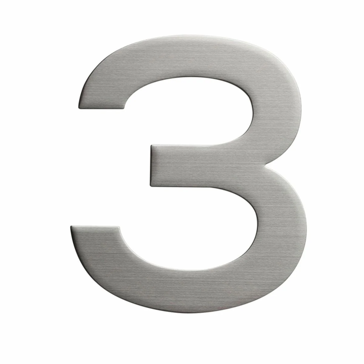 Sandleford 150mm Stainless Steel House Number 3 - Silver - Rust Resistant