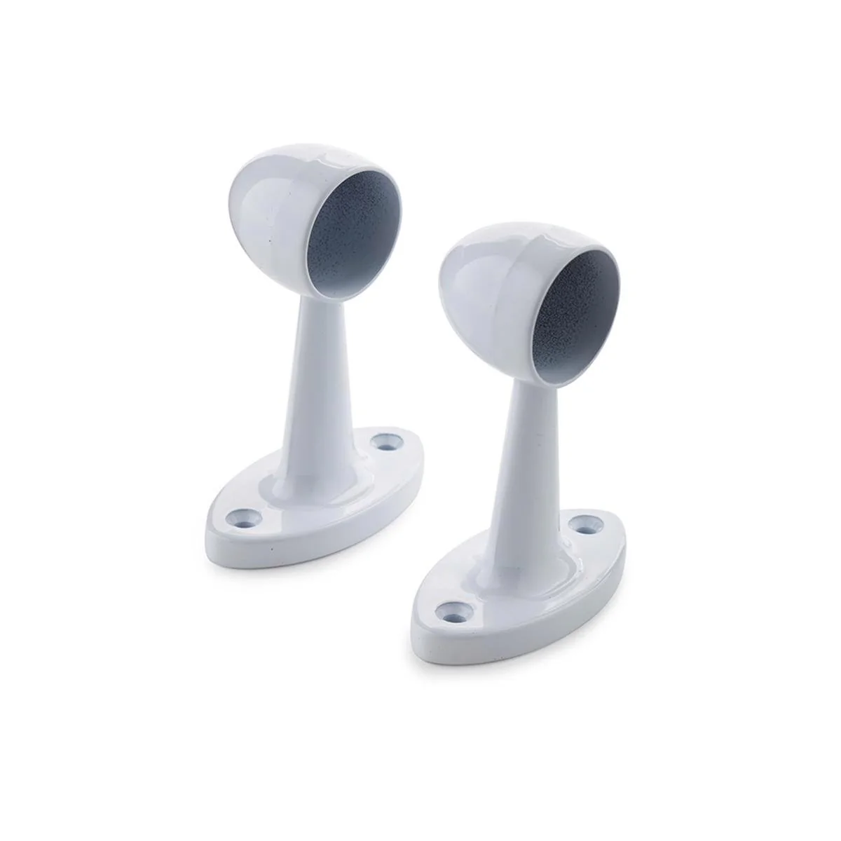 Sandleford 19mm White Pillar End 2 Pack - Zinc Alloy - White