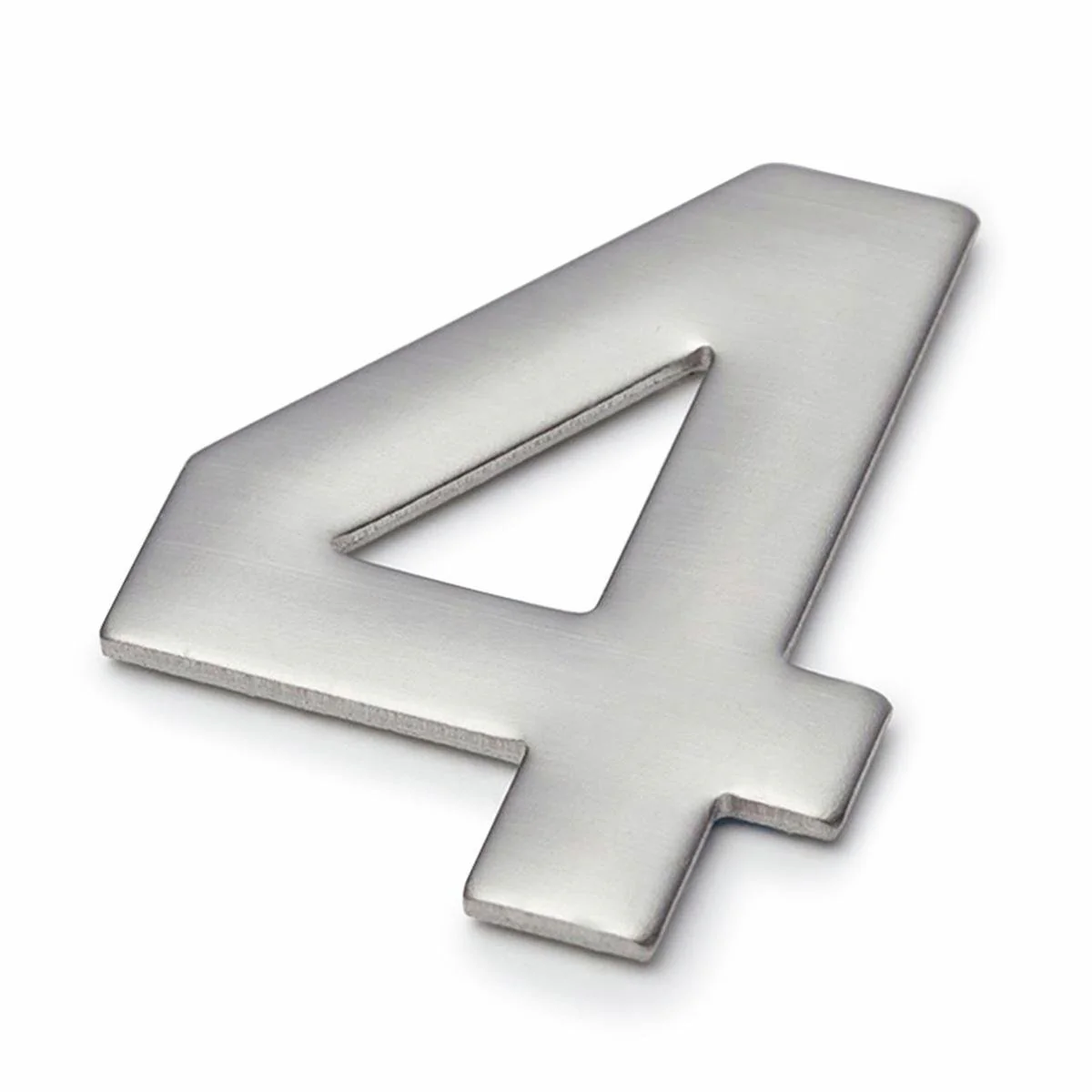 Sandleford 50mm Mode Stainless Steel House Number 4 - Silver - Self Adhesive