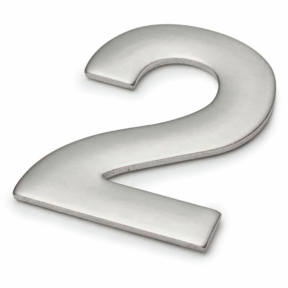 Sandleford 50mm Stainless Steel Self Adhesive House Number 2 - Silver