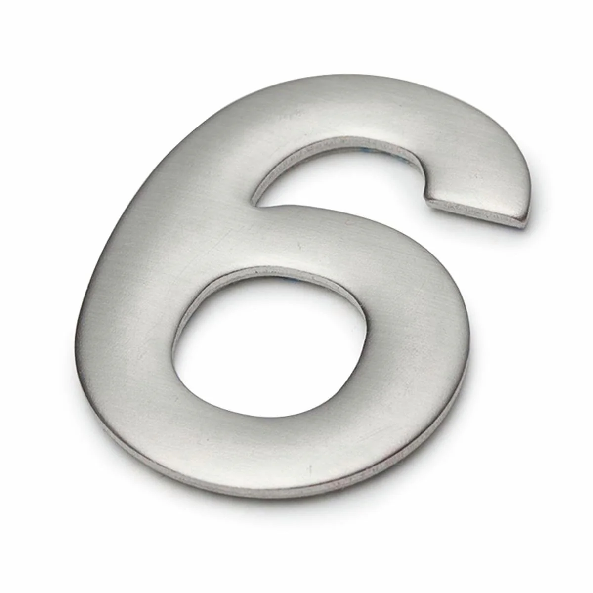 Sandleford 50mm Stainless Steel Self Adhesive House Number 6 - Silver