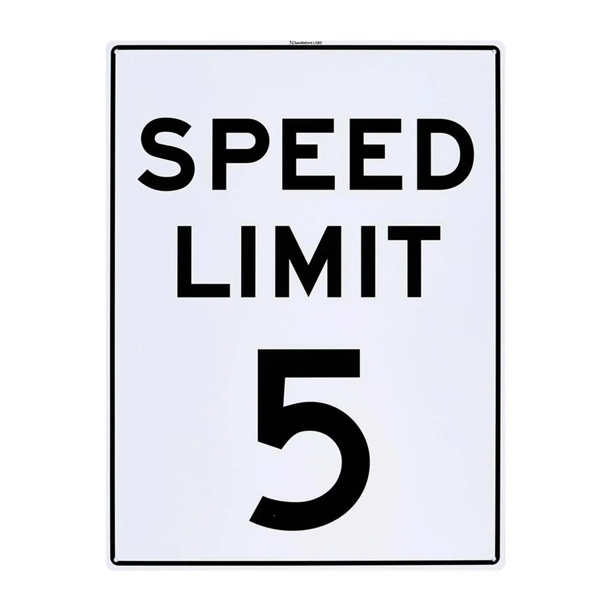 Sandleford 5km Speed Limit Sign - 450 x 600mm - Polypropylene - UV Resistant