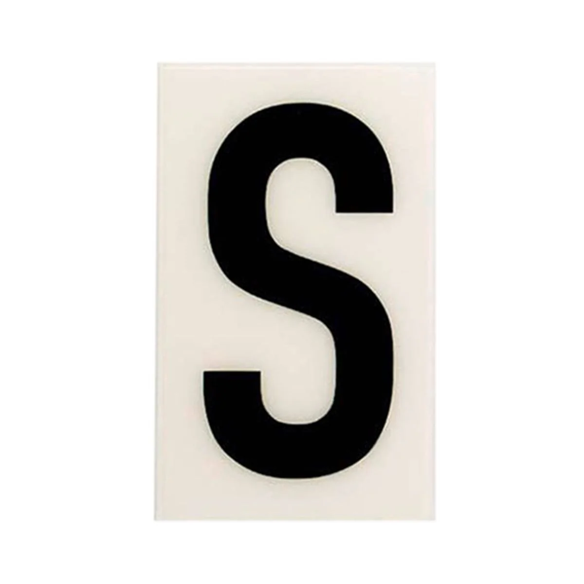 Sandleford 60mm White Self Adhesive House Letter S - Durable Polycarbonate