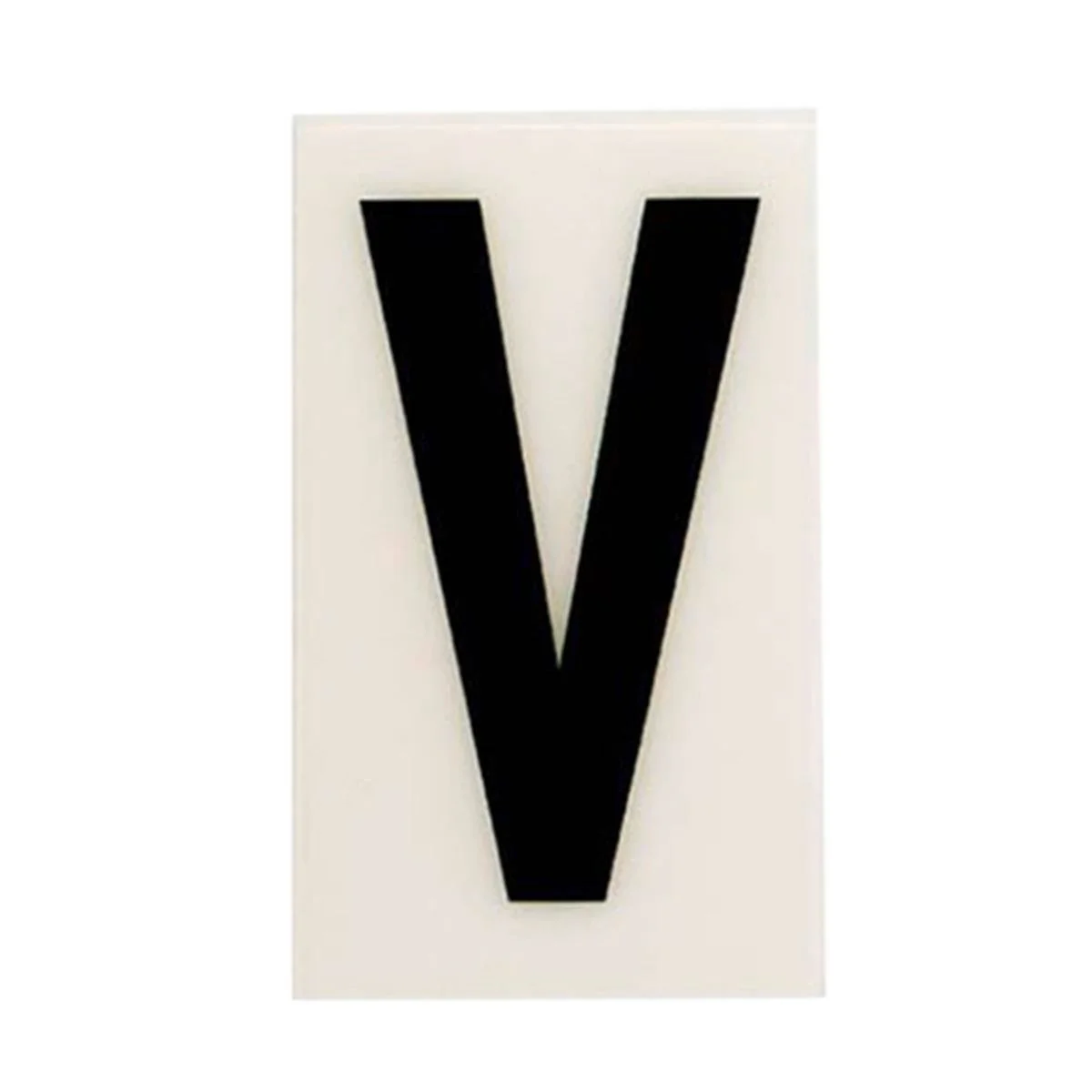 Sandleford 60mm White Self Adhesive House Letter V - Durable Polycarbonate