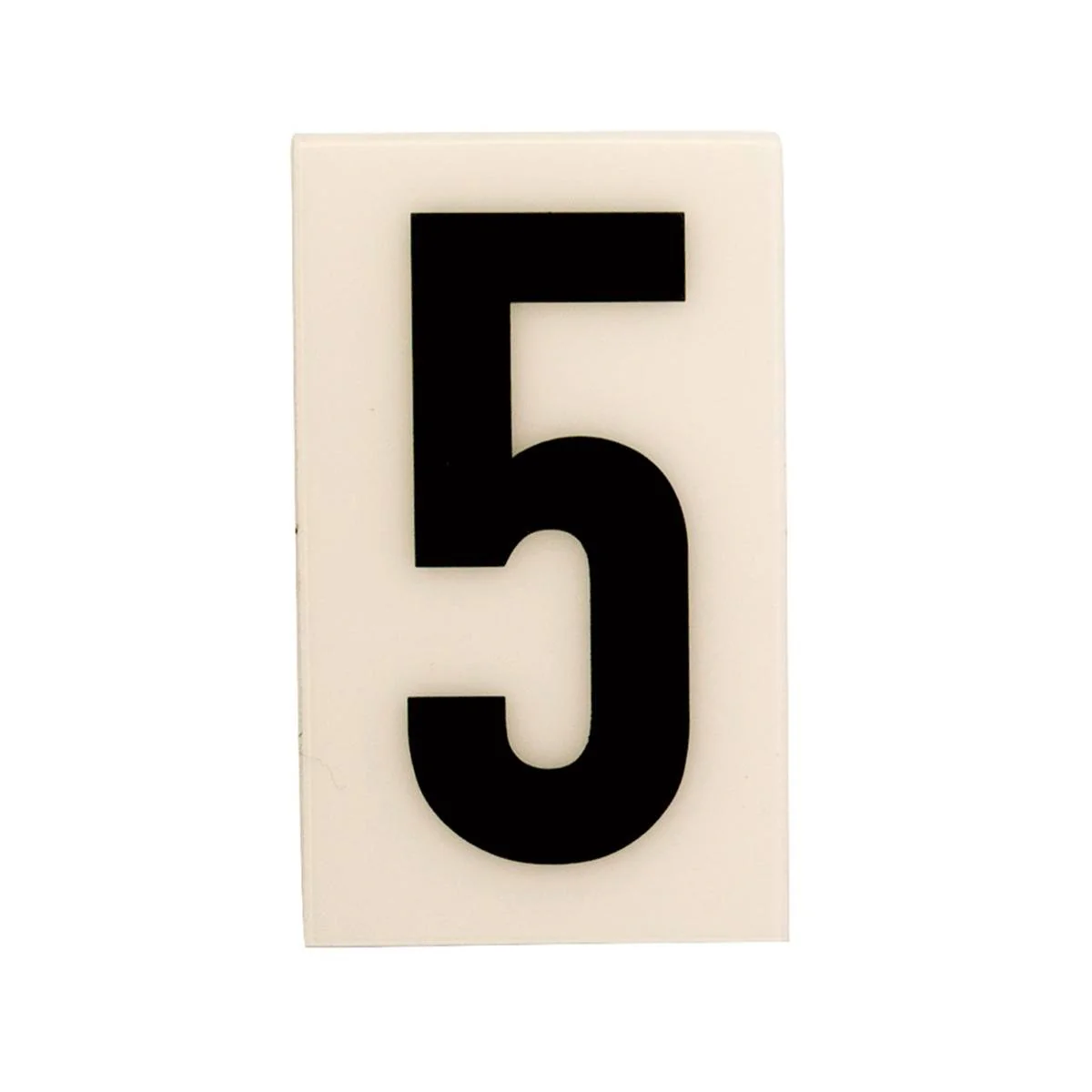 Sandleford 60mm White Self Adhesive House Number 5 - Durable Polycarbonate