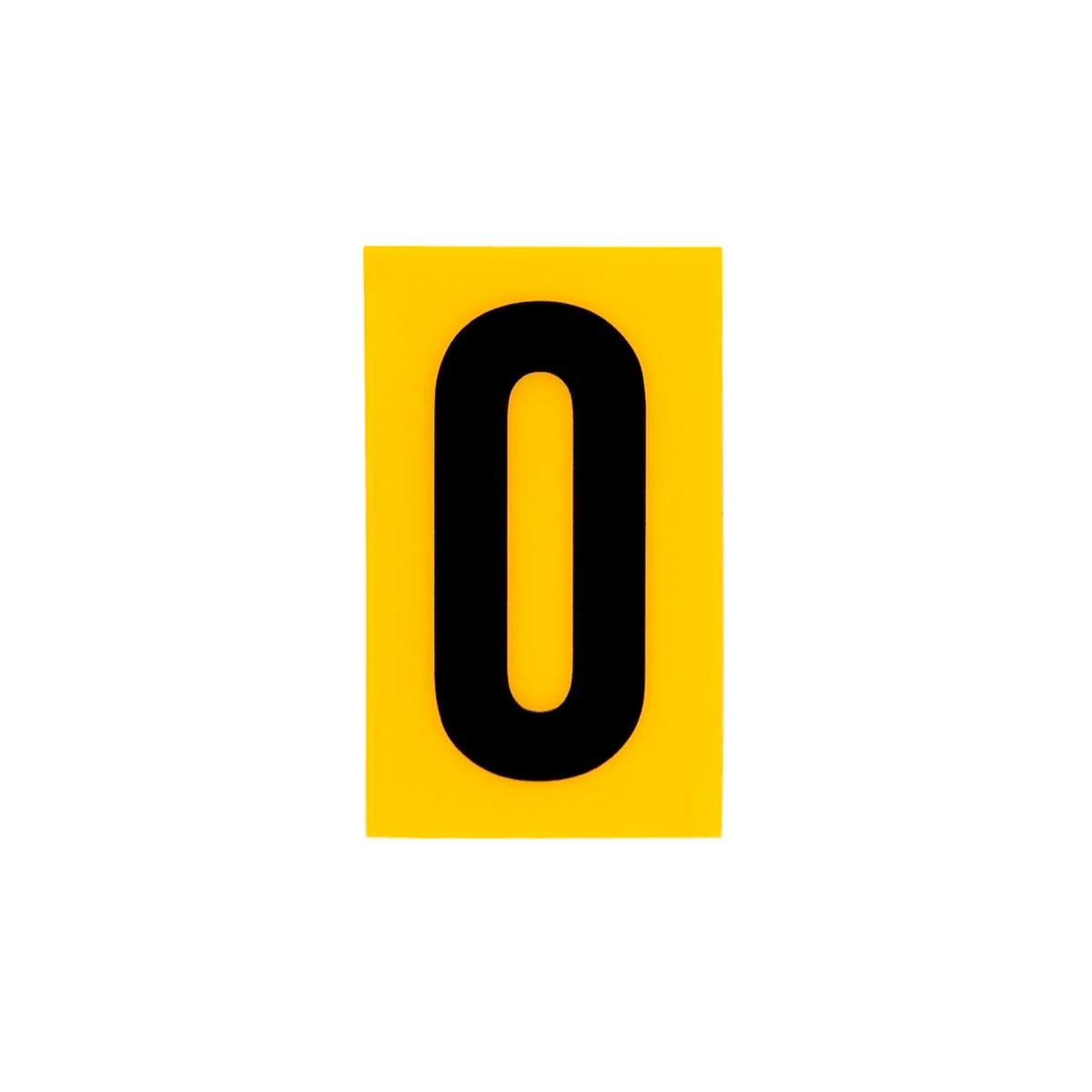 Sandleford 60mm Yellow Self Adhesive House Number 0 0 - Durable Polycarbonate