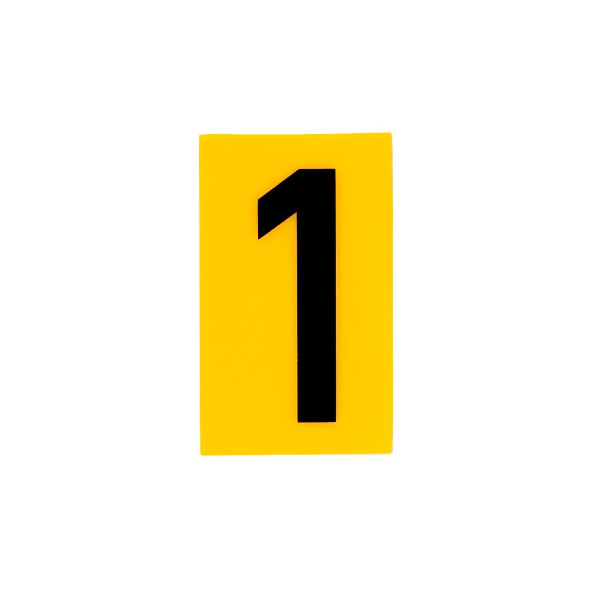 Sandleford 60mm Yellow Self Adhesive House Number 1 - Durable Polycarbonate