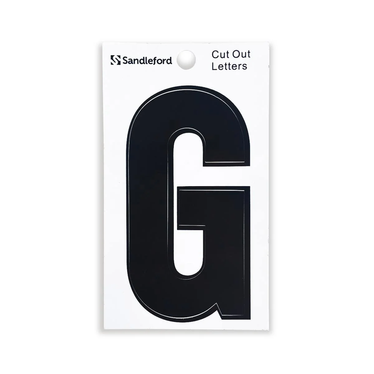 Sandleford 85mm Black Cut Out Self Adhesive House Letter G