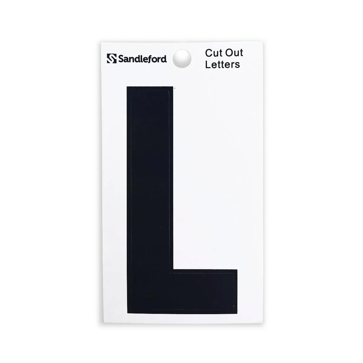 Sandleford 85mm Black Cut Out Self Adhesive House Letter L