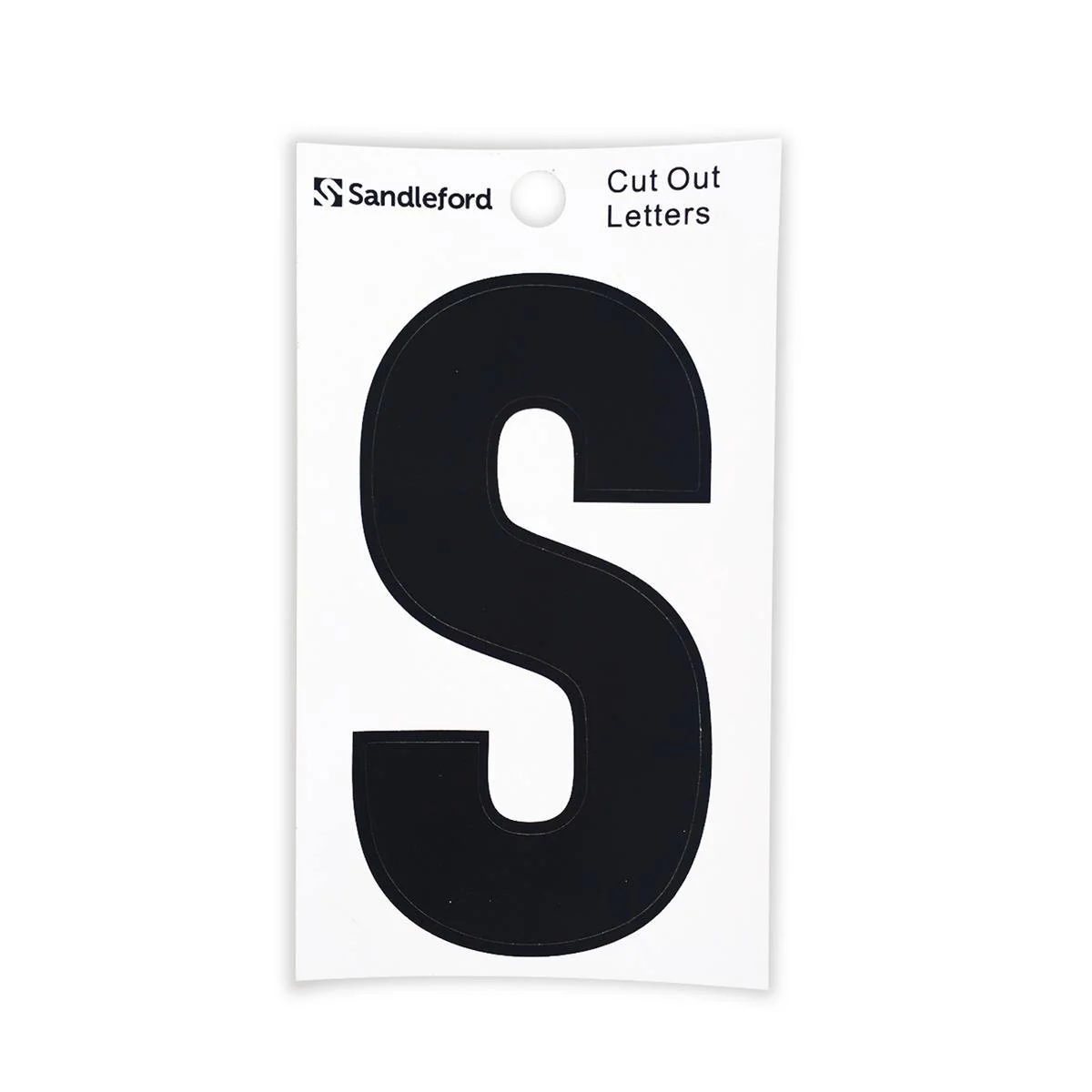Sandleford 85mm Black Cut Out Self Adhesive House Letter S