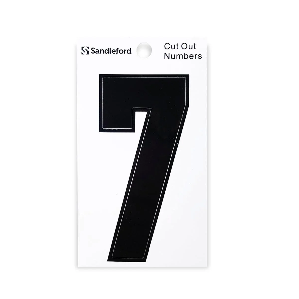 Sandleford 85mm Black Cut Out Self Adhesive House Number 7