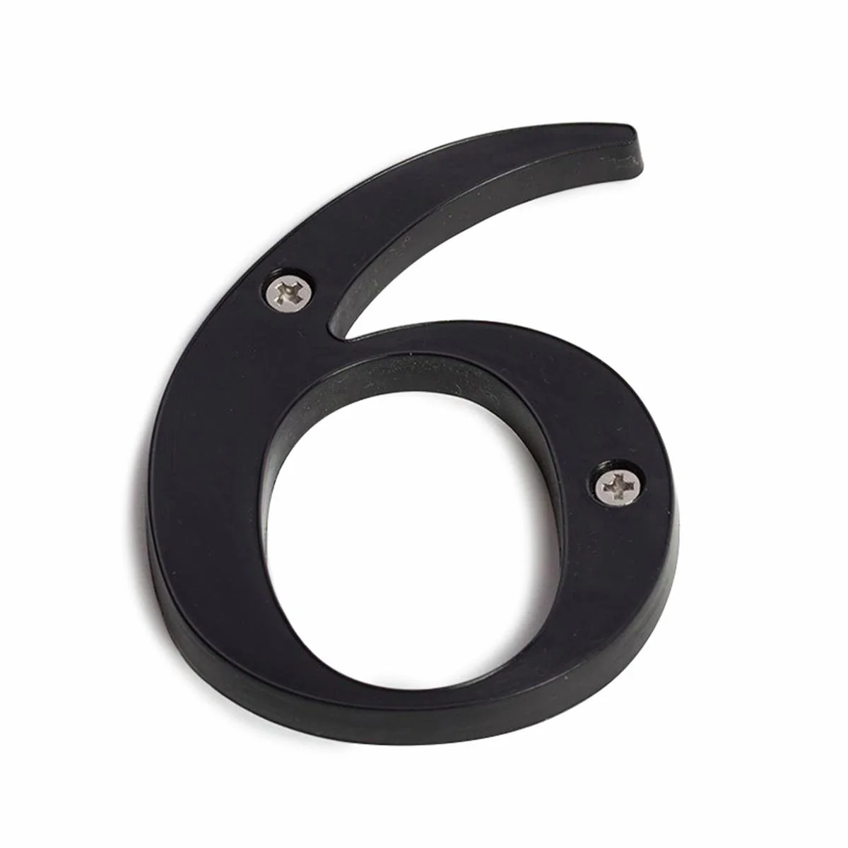 Sandleford 85mm House Number 6 - Black Plastic - Weather Resistant